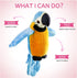 Houwsbaby 9'' Blue Electronic Musical Talking Parrot Plush Toy - Interactive Toy, Recording Stuffed Animal for Kid Girl