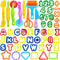 55 PCS Playdough Tools Set for Kids, Play Dough Accessories, Plastic Playdough Cutters, Rollers, and Dough Scissors