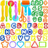 55 PCS Playdough Tools Set for Kids, Play Dough Accessories, Plastic Playdough Cutters, Rollers, and Dough Scissors