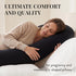 100% 60 25 Betty Dain Stretch Jersey Pregnancy/Maternity Pillowcase C-Shape Compatible, Pillowcase Replacement, Cotton