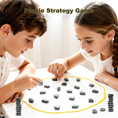 XAKNXGU 24 Set Chess Game with Stones, Christmas Family Games for Kids and Adults, Best Multiplayer Strategy Board