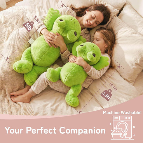 20" 3.3 Niuniu Daddy | Pound Frog Weighted Stuffed Animals for Kids Adults, Soft Stuffed Frog Plush Toys for Sleeping