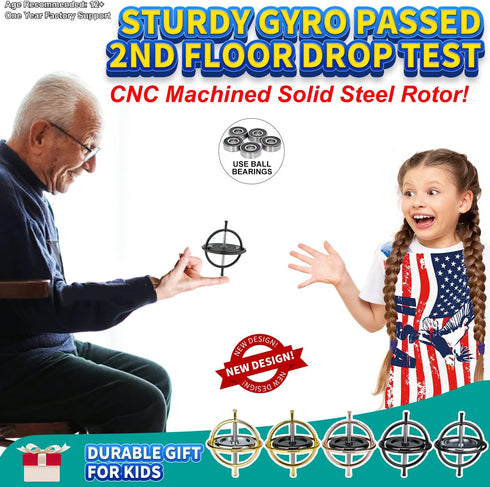 2nd DG-5PROLite-02 DjuiinoStar Heavy Duty Gyroscope (CNC Machined Solid Steel Rotor): Stable&Robust (Pass Floor Drop