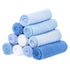 Spasilk Washcloth Wipes Set, Soft Terry Washcloth Set for Newborns, Pack of 10, Blue