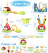5 1 4-8 3-5 in Musical Jump, Bean Bag Toss Ring Game, Baseball Toys and Stomping Launch Rocket Launcher for Kids Remote