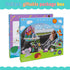 OKOOKO Rear Facing Car Seat Toy - Double-Sided Baby Travel Toy with Mirror, Plush Rattle Teether for Newborn Infant