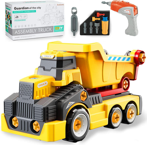 11inches Large Take Apart Construction Toys Dump Trucks for Boys Girls Kids
