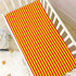 Pigsaly 27x39 Inch Crib Sheets Red Yellow Vertical Stripes Baby Sheet for Standard Crib Mattress Boys Girls Toddler Bed