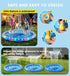 Dsquu 60" 1 2 3 4 5 6 7 8 9 LED Glowing Splash Pad Sprinkler for Kids & Dogs, Non-Slip Outdoor Water Toys Toddler