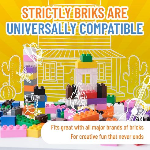 Set 3+ 108pc, Strictly Briks Jumbo Building Blocks - Enhances Fine Motor Skills for Age - Vibrant Colorful Blocks