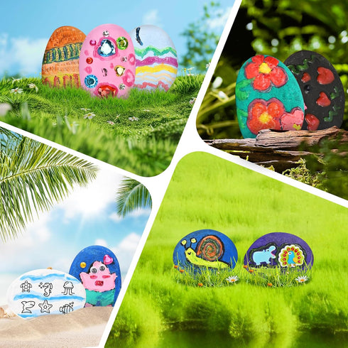 612, Set, Rock Painting Kit for Kids Ages Arts & Crafts Creative Art Toys, Glow-in-the-Dark Rocks to Paint, Gifts