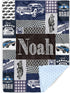 Personalized Baby Blanket for Boys, Personalized Baby Gifts, Custom Name Baby Blanket,