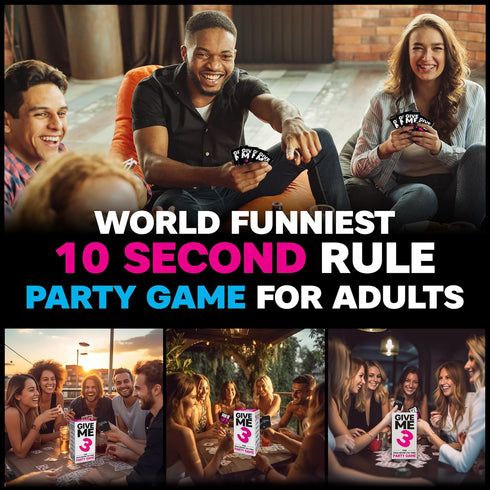 3 10 2+ SAVANA GIVE ME - Fast Paced and Hilarious Second Rule Adult Party Games | Players | Card Game for Adults |