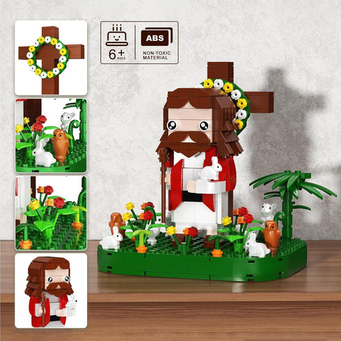 FCEYOUT Set, (354 Jesus Building Block Cross Bible Story Jesus Figures, Creative Christian Toy, Easter, Christian Gift