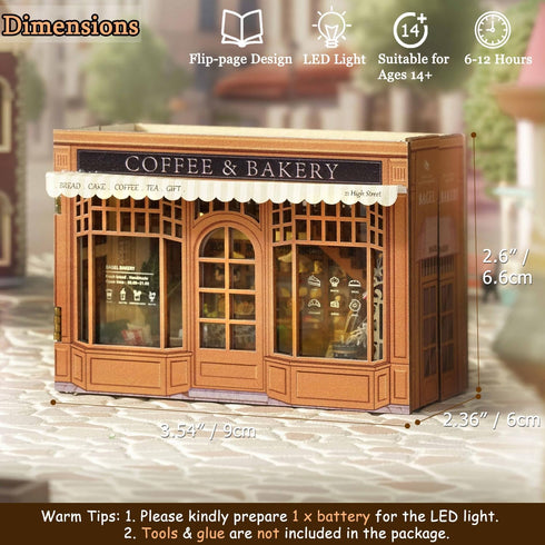 1:32 TuKIIE DIY Miniature Dollhouse Kit with Furniture, Scale Opened & Closed Mini Cube Wooden Doll House Book Nook