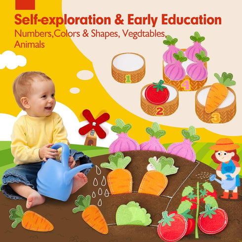 1-3 1 1 hahaland Busy Book for Toddlers - Farm Animals Quiet Busy Board for Year Old, Montessori Toys for Year Old Boy