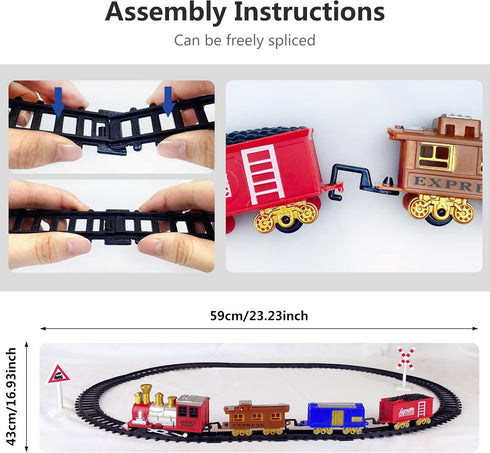 RASSLISA 21PCS Train Cake Decorations Train Cake Toppers Train Birthday Party Supplies Mini Train Toys Train Track