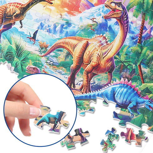 TOCHILD 100 4-10 4-6 4-6 6-8 8-10 Pieces Puzzles for Kids Ages Year Old Toddler Dinosaurs Jigsaw Puzzle for Ages