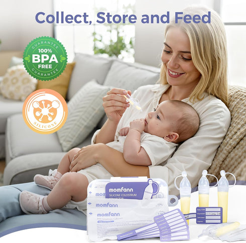 60-Piece Set 50 Packs Breastfeeding Care Kit for Nursing Moms, Complete Gift with Milk Collector, Storage Bags