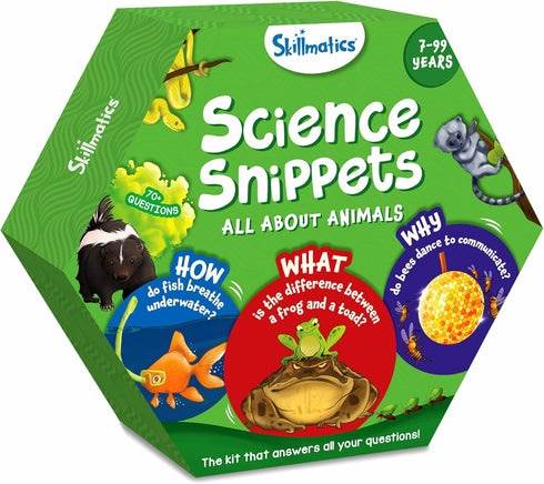 7, 8, 9 Skillmatics Flash Cards - Science Snippets Animals, STEM Learning Educational Toys & Learning Aids for Kids