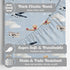 2-Pack Baby Changing Pad Cover for Boys, Girls (Watercolor Airplanes and Clouds) - Premium Fitted Sheets Baby Diaper