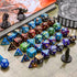 CiaraQ Polyhedral Dice Set (35 Pieces) with Black Pouches - 5 Complete Double-Colors Dice Sets for Dungeons and Dragons