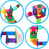 8pc PicassoTiles Motion Activated Marbles LED Light-Up Glow in The Dark Translucent Balls for Marble Run Race Racetrack