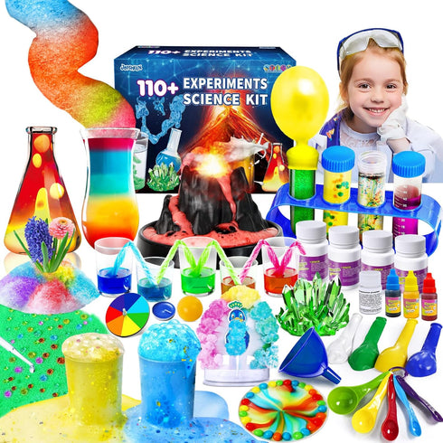 JOPSHEEN 110+ Science Experiments Kits for Kids, Volcano Eruption, Chemistry Set, STEM Activities Toys Gifts