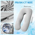 Hahafelt 57 Inch Cooling Pregnancy Pillow Cover (Only Pillowcase) Large U Shaped Full Body Pillowcase Maternity