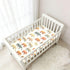 Mazeann 52" 28" 9" Vintage Elephant Crib Sheets Soft Breathable Fitted Cotton Baby Crib Sheets Mattress Cover for Girl