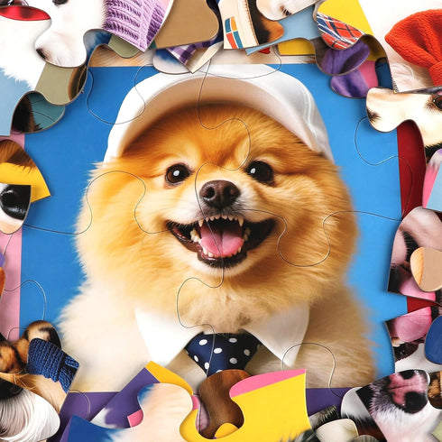 Kids,48 3-5,Puppy 4-8 Jumbo Floor Puzzle for Piece Funny Dog Jigsaw Puzzles,Learning Educational Toys for Toddlers Ages