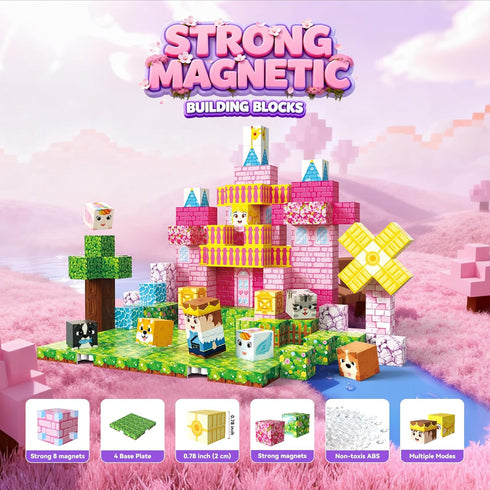 powerful xishan 150 3+, 4 PCS Magnetic Blocks, Magnetic Building Blocks Cubes, Princess Magnet Toys for Kids Ages