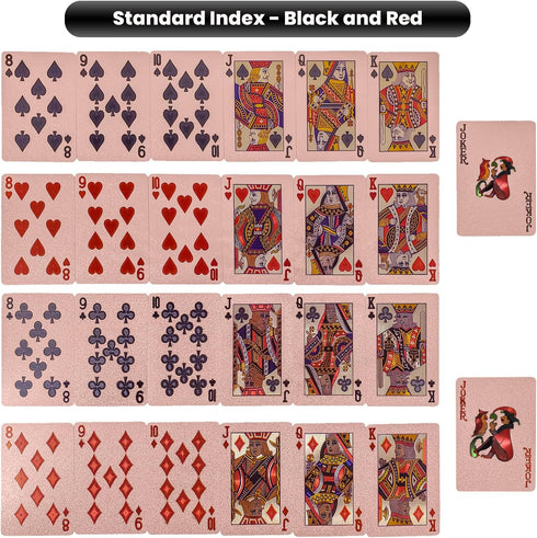 Pack Unique Starflare Waterproof Playing Cards - Premium of Cool Plastic Playing Cards Professional Deck Fancy Themed