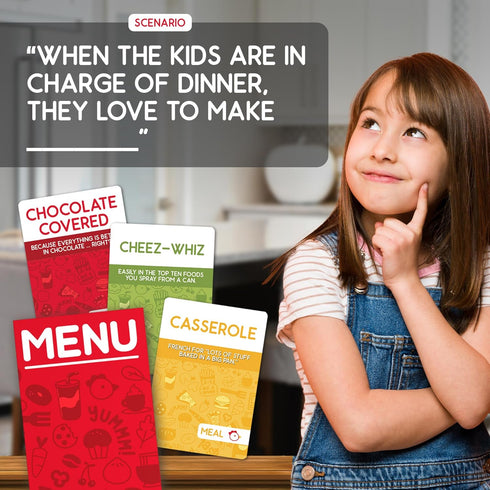 350 8+ 3-6 20 Blue Wasatch Games Plate It Up - Invent Crazy Foods, Order Your Favorite, Laugh and Win | Includes Over