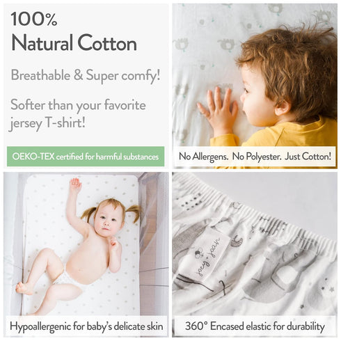 20x30 Inch Sense2Snooze, 4 1, 100% 2 Pack Bassinet Sheets for Graco Travel Lite Crib, My View in Dream Suite and Guava