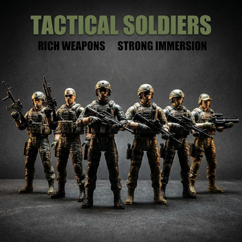 LIVELYOU Playset (12PCS) Army Men VS Zombie Action Figure Toys Realistic Battle Scene Zombie Collections Christmas