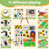 GNAYUIJ 1 2 3 1+ Busy Board Montessori Toys for Years Old Toddler,Wooden Sensory Educational Fidget Board Toy with Led