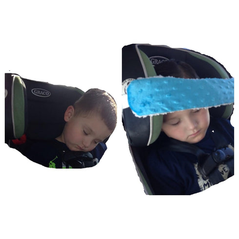 NoNods.com NoNods Car Seat Pillow Head Band REVERSIBLE BLACK/GREY