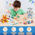 3-5, Mocoosy Wooden Robot Painting Art and Craft Kit for Kids Ages Build & Decorate Your Own Robots with Paint