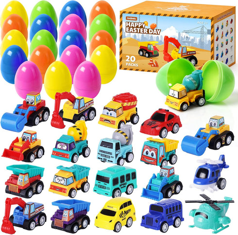 ZenBombs Easter Eggs with Cars Inside - 12 PCS Prefilled Easter Eggs with