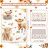 Set Set Sets Mixweer Highland Cow Crib Bedding for Boys Girls Colorful Flower Baby Crib Bedding Mini Cattle Comforter
