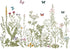 BWCXXZH Wildflower Grass Wall Decals Butterflies Stickers Dragonflies Floral Wall Murals Peel and