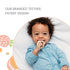 Lulyboo Silicone Baby Teething Ring, Soft Easy Grip Teether for Gums, 0-12 Months, Ivory