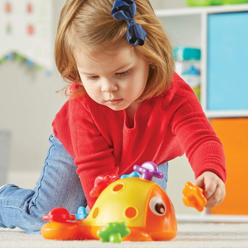 Learning Resources Finn the Fine Motor Fish, 12 Pieces, Fine Motor and Sensory Toy for Toddlers