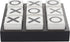 Deco 79 Black Wood Tic Tac Toe Game Set with White Block Pieces, 14" x 14" x 4"