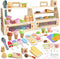 SIMPLIPLAY 2 in 1 Portable Wooden Ice Cream Toy & Cookie Play