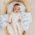 2 Pack 47" 47" Organic Baby Muslin Swaddle Blankets for Boy or Girl - Eucalyptus Leaves and Sage Swaddling Blanket