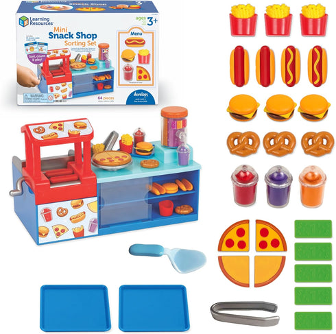 Learning Resources Mini Snack Shop Sorting Set, Play Food Shop, Role Play