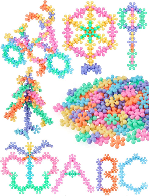 NiToy Snowflake Interlocking Building Block Educational Toy 100PCS for Kids Ages 3+, Multi-Color