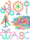 NiToy Snowflake Interlocking Building Block Educational Toy 100PCS for Kids Ages 3+, Multi-Color